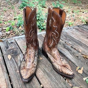 Men’s Lucchese Snakeskin Western Cowboy Boots
